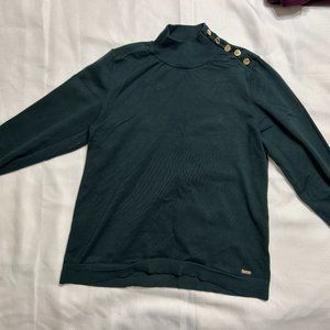 Calvin Klein Sweater w/ Gold Button Detail